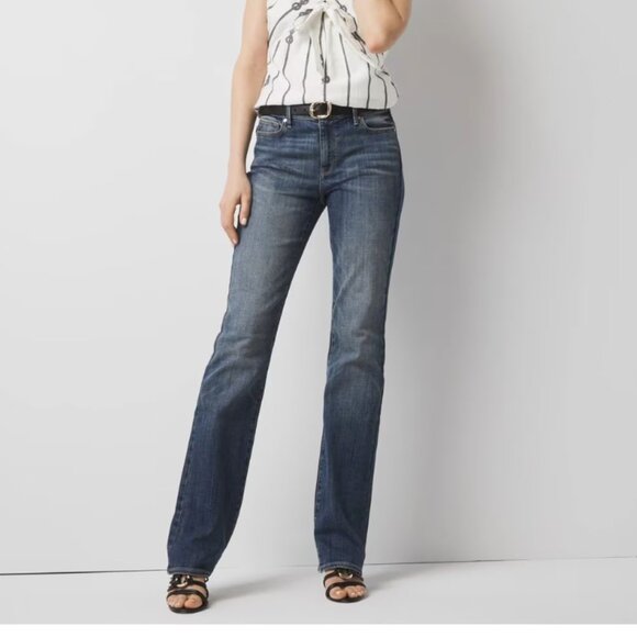 WHBM Mid-Rise Bootcut Jeans, Size 0 short - Picture 1 of 3
